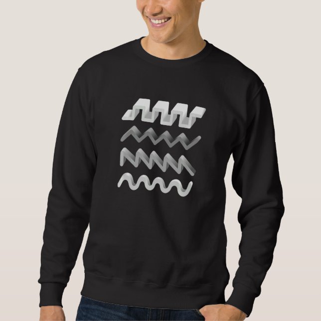 Sweatshirt Synthétiseur Waveform (Devant)