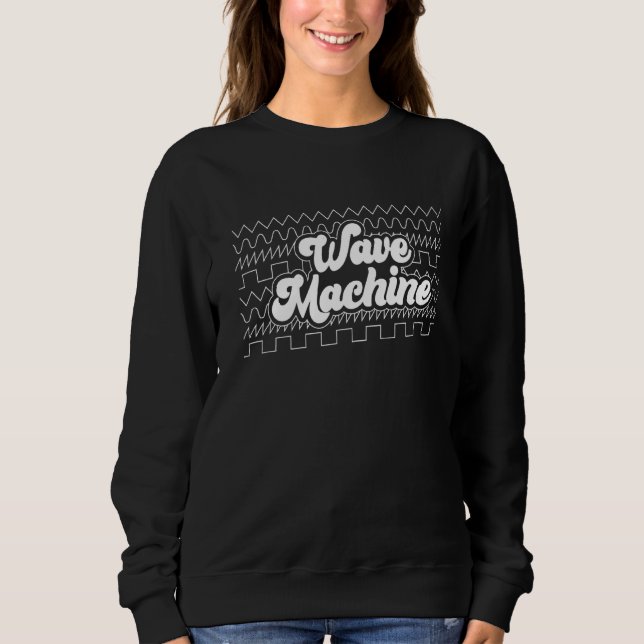 Sweatshirt Synthwave Machine Synthwave Waveform (Devant)