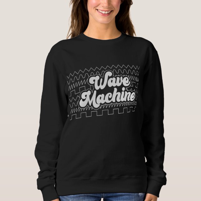 Sweatshirt Synthwave Machine Synthwave Waveform (Devant)