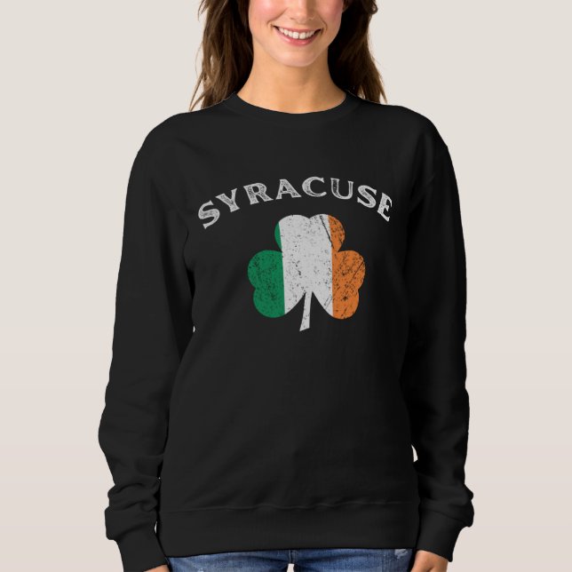 Sweatshirt SYRACUSE NEW YORK Irish American Shamrock Badge (Devant)