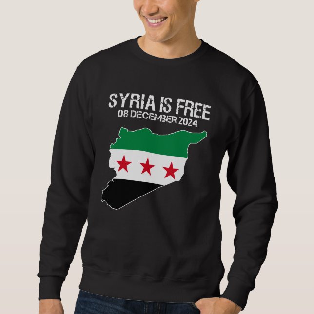 Sweatshirt Syrie Libérez le drapeau syrien Syrie Libérez la S (Devant)