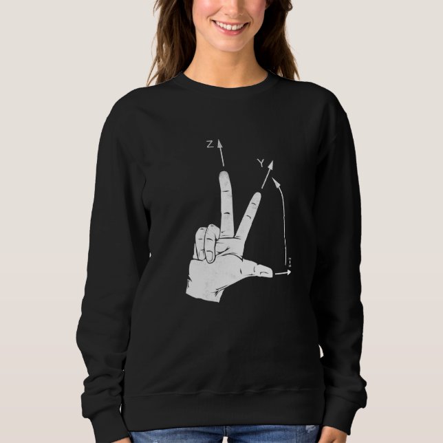 Sweatshirt Système De Coordonnées Programmeur Cnc Machine De  (Devant)