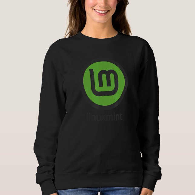 Sweatshirt Système d'exploitation Linux Mint Green Debian Ubu (Devant)