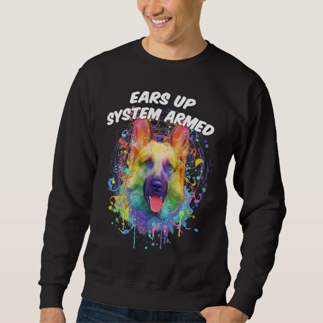 Sweatshirt Système Ears Up Système Armé Allemand Berger Humou (Devant)
