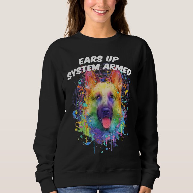 Sweatshirt Système Ears Up Système Armé Allemand Berger Humou (Devant)