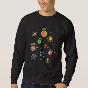 Sweatshirt Système solaire Planètes Enfants Connaissances Esp