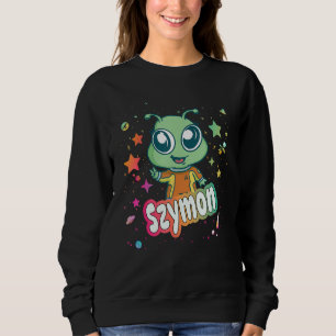 Sweatshirt SZYMON - Nom mignon du garçon avec Alien mignon
