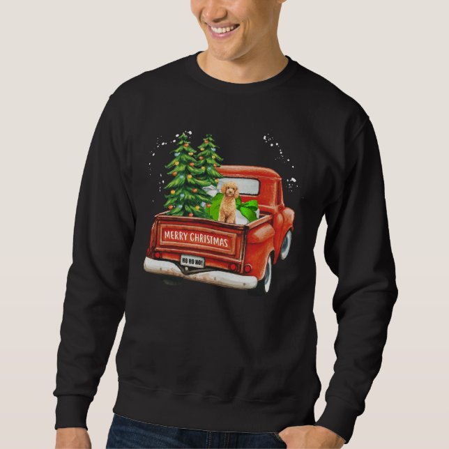 Sweatshirt T-Noël de caniche (Devant)