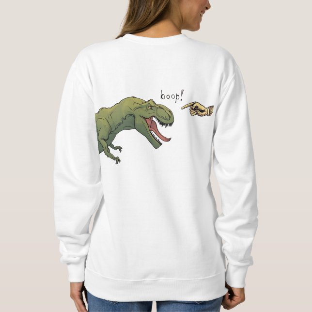 Sweatshirt T-Rex Dinosaur Boop Tyrannosaurus femmes (Dos)