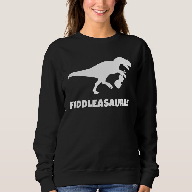 Sweatshirt T-Rex Dinosaur Violoniste Violon Violon Instructio (Devant)