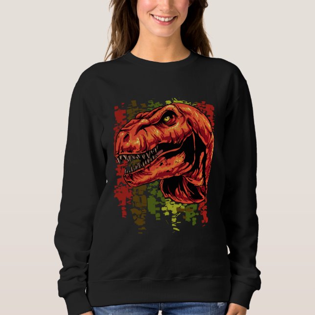 Sweatshirt T Rex Dinosaurs Prehistoric Dinosaur Kids Or Adult (Devant)