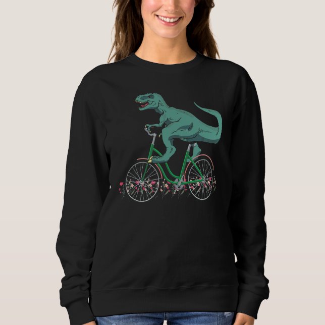 Sweatshirt T Rex équitation A Vélo Trex Dinosaur Vélo Rider (Devant)