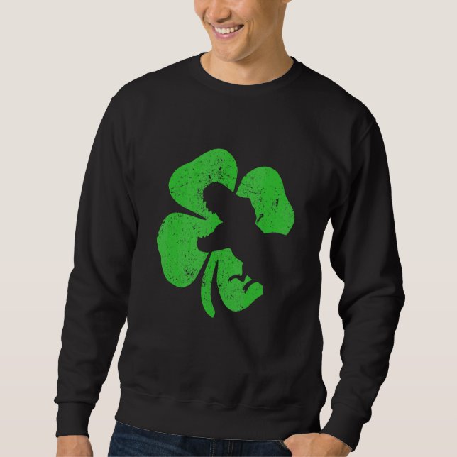 Sweatshirt T Rex Jour de la Saint Patrick Dinosaur Shamrock A (Devant)