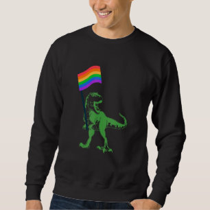 Sweatshirt T Rex Rainbow Flag Lgbtq Pride Lgbt Gay Transgende