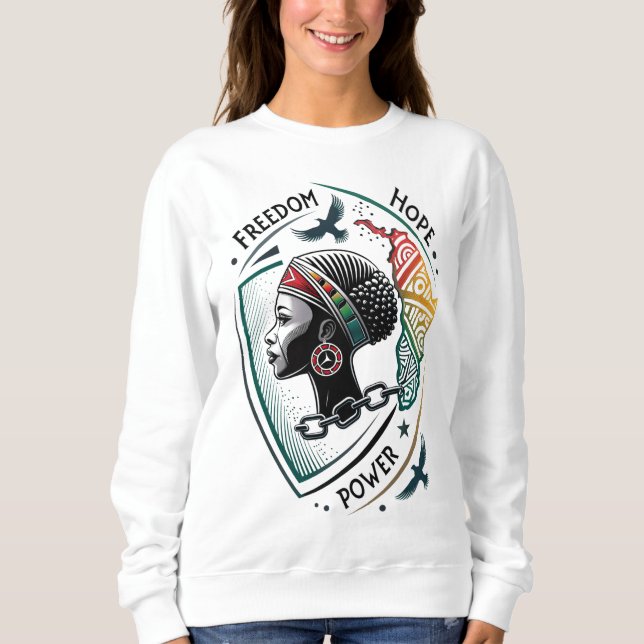 Sweatshirt T-shirt à capuche Black History Matters – Mois de  (Devant)