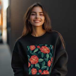 Sweatshirt T-shirt à fleurs
