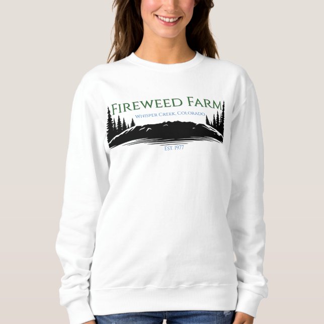 Sweatshirt T-shirt à longues feuilles pour femmes de la ferme (Devant)
