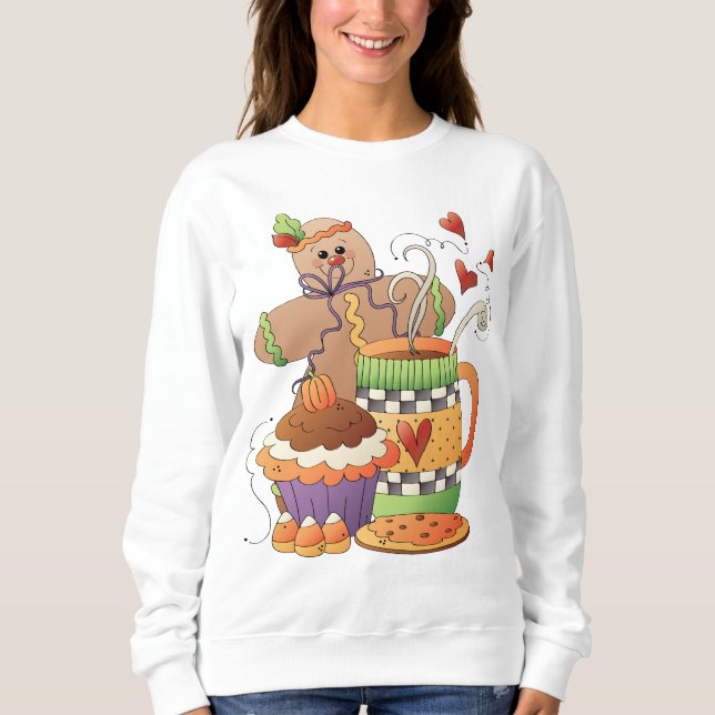 Sweatshirt T-shirt à manches longues de base pour femme Fun d (Devant)