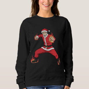 Sweatshirt T-shirt à manches longues Fighting Santa Claus de 