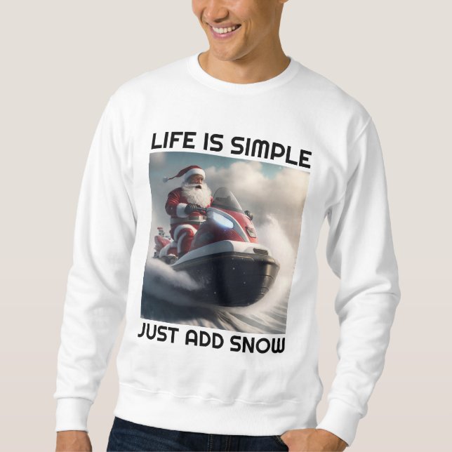 SWEATSHIRT T-SHIRT AMATEUR DE NEIGE EN MOTO-NEIGE (Devant)
