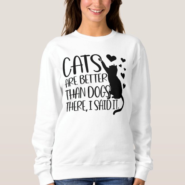 Sweatshirt T-shirt amour chat (Devant)