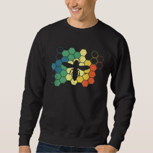Sweatshirt T-shirt Apiculteur Abeille Rucher en Nid d'Abeille