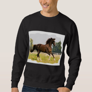 Sweatshirt T-Shirt Avec Cheval Portant Des Lunettes De Soleil