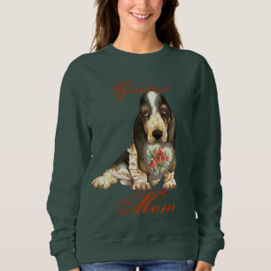 Sweatshirt T-shirt Basset Hound Heart Maman Long Sleeve