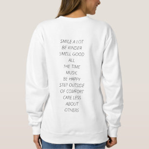 Sweatshirt T-shirt blanc intéressant avec motivations
