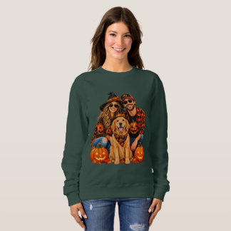 Sweatshirt T-Shirt Chien Rétro Golden Retriever Halloween