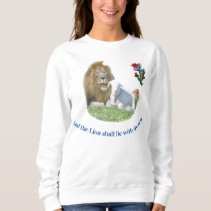 Sweatshirt T-Shirt chrétien Lion et agneau
