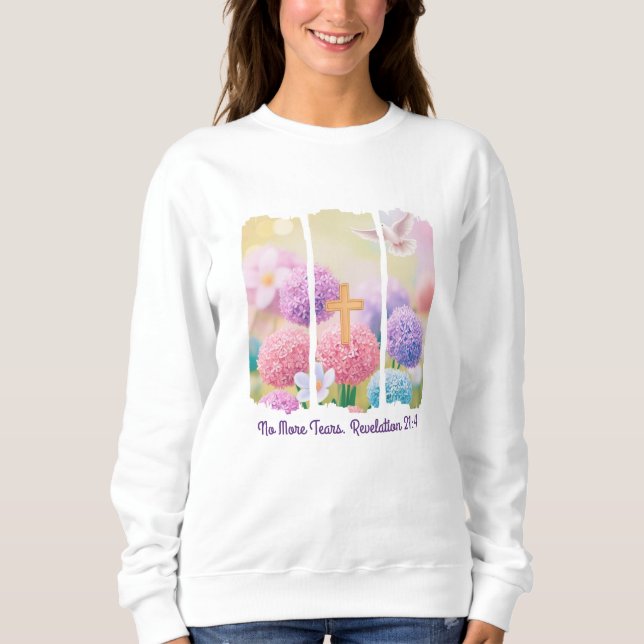 Sweatshirt T-shirt Christian Floral Brush Stroke (Devant)