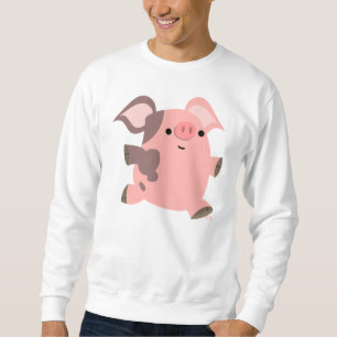 Sweatshirt T-shirt cochon de dessin sportif