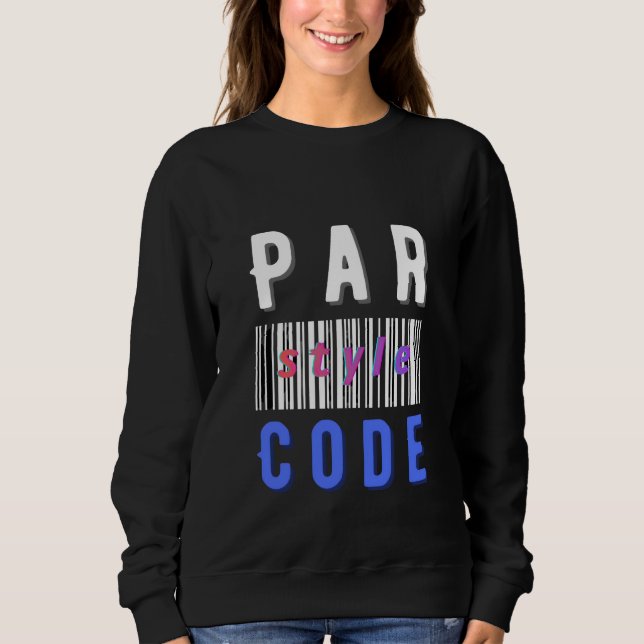 Sweatshirt T-Shirt Code à barres de style moderne de programm (Devant)
