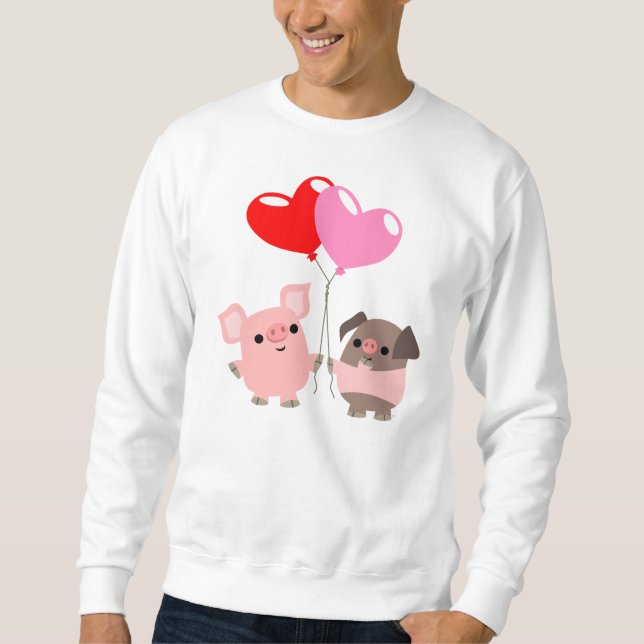 Sweatshirt T-shirt Coeurs en Tangled (Coeurs de Cartoon) (Devant)