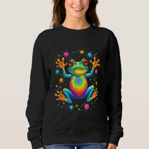 Sweatshirt T-Shirt cool Peace Frog Tie Dye Pour Garçons Et Fi