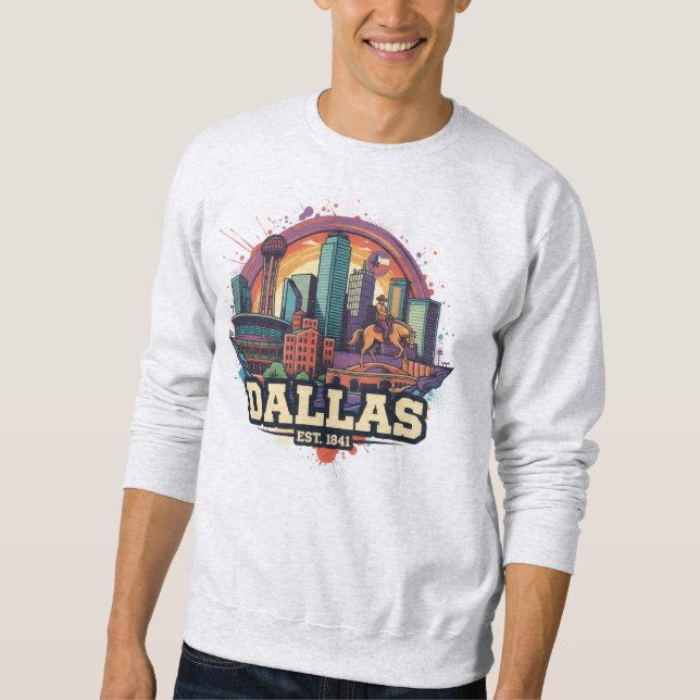 Sweatshirt T-shirt Dallas Texas | City Pride Lone Star State (Devant)