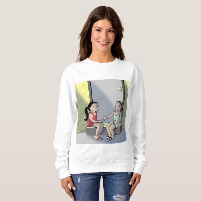 Sweatshirt T-shirt d'amies (Devant entier)