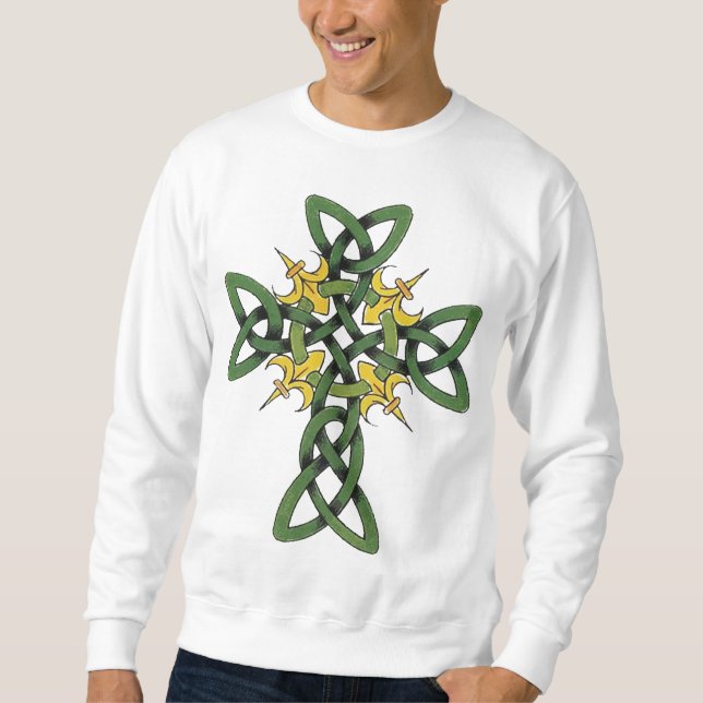Sweatshirt T-shirt de croix celtique (Devant)