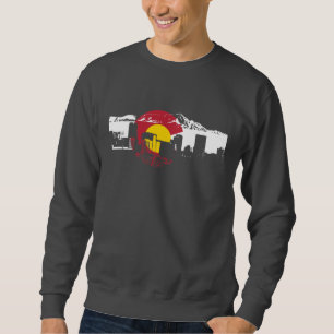 Sweatshirt T-shirt de drapeau du Colorado - horizon de Denver