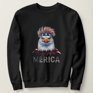 Sweatshirt T-shirt de l'aigle patriotique - Aigle gras avec é