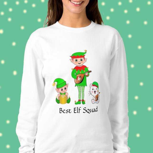 Sweatshirt T-shirt de l'équipe des meilleurs elfes de Noël (Créateur téléchargé)