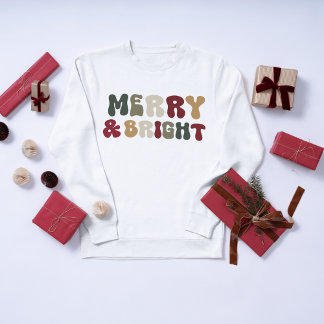 Sweatshirt T-shirt de Noël Merry & Bright