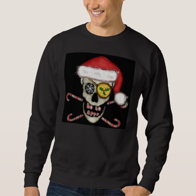 Sweatshirt T-shirt de pirate de Noël (Devant)