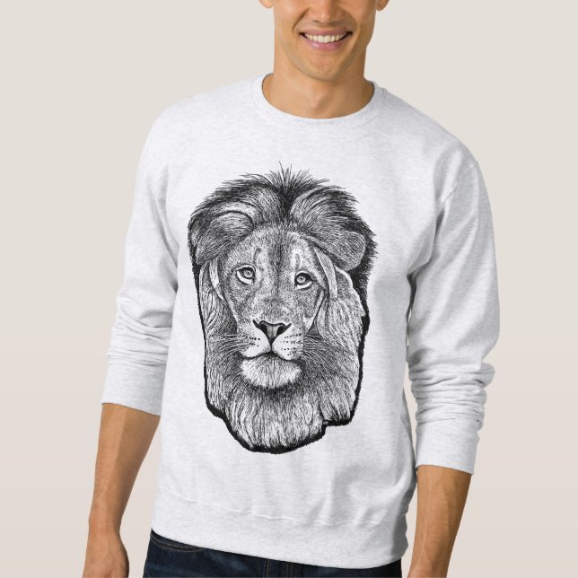 Sweatshirt T-shirt Dessin Lion (Devant)