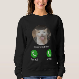 Sweatshirt T-shirt drôle de chat de département bizarre