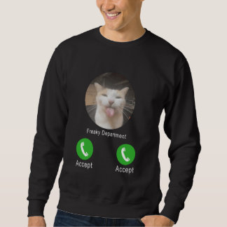 Sweatshirt T-shirt drôle de chat de département bizarre