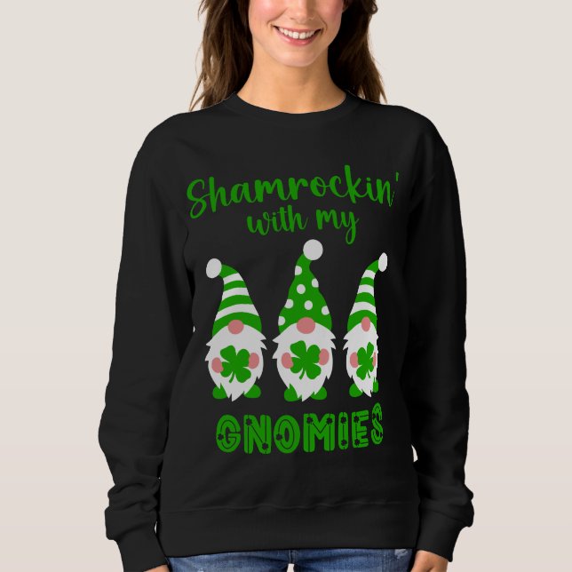 Sweatshirt T-shirt drôle de la Saint-Patrick pour femmes  (Devant)