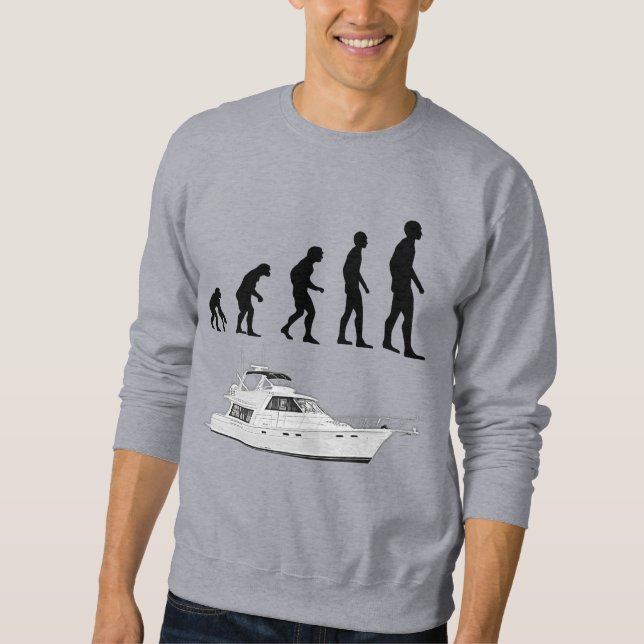 Sweatshirt T-shirt drôle et personnalisable sur l'évolution e (Devant)