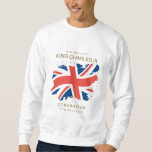 Sweatshirt T-shirt du drapeau du roi Charles III Union Jack